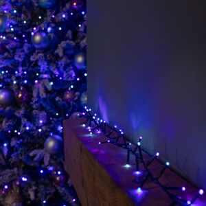 SAMUEL ALEXANDER 25m 1000 LED TreeBrights Christmas String Lights with Timer in Blue, Purple & White