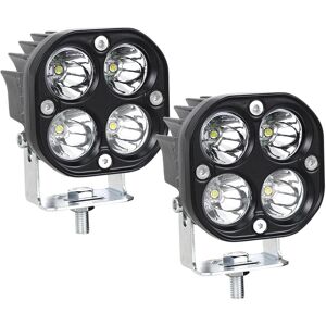 Linghhang - 2PCS) led Work Light Tractor 7.6cm 3'' 40W White led Spotlight 12V 24V Waterproof IP67 led Fog Lights for 4x4 Car Truck suv Boat Square
