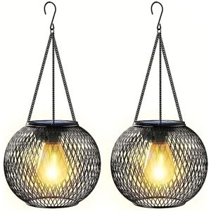 Tlily - 2PCS Outdoor Solar Lanterns Light Hanging Lights Decorative led