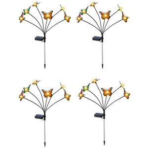 Tlily - 4PCS Solar Garden Lights Swaying Light, 6LED Sway By Wind