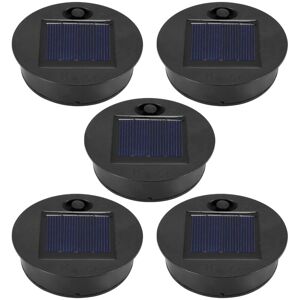 TLILY 5 Pack Replacement Solar Light Parts(Top Size 2.76 Inches, Bottom 2.36 Inches),7 Lumens Warm White led Waterproof