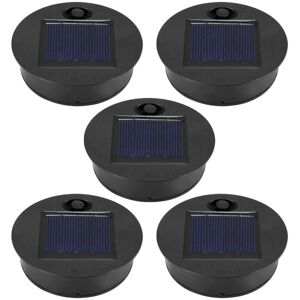 TLILY 5 Pack Replacement Solar Light Parts(Top Size 2.76 Inches, Bottom 2.36 Inches),7 Lumens Warm White led Waterproof