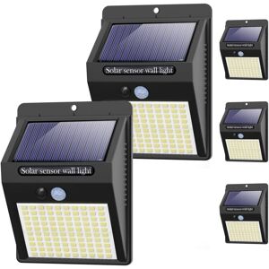 MEMKEY 5 Pack】Solar Light Outdoor 3 Modes Exterior Lamp Motion Sensor 100 LEDs Waterproof Solar Light Outdoor Lighting Powerful Solar Floodlight Security