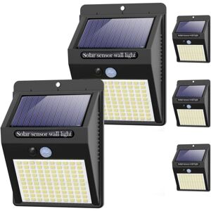 BEIJIYI 【5 Pack】Solar Lights Outdoor, 3 Modes Motion Sensor Outdoor Lamp 100 LED Waterproof Solar Light Outdoor Lighting Powerful Solar Security Floodlight