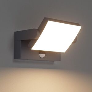 TONCHEAN Aplique LED de pared para exterior/interior de 18 W con sensor de movimiento, panel LED giratorio, moderna lámpara de entrada de jardín IP65,