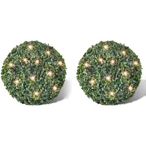 Vidaxl - Artificial Leaf Topiary Ball 27 cm Solar led String 2 pcs