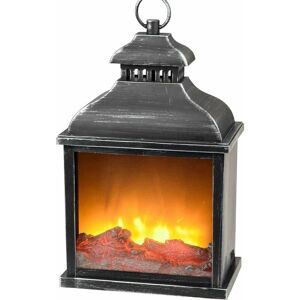 Dewdat - Battery Operated led Chimney Lantern without Heater with 3D Flame Effect - Chimney Fire with Timer Function - 5 x 15 x 38 cm