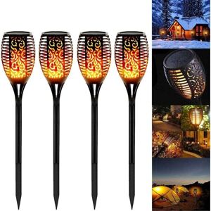 YMYNY Fliti Garden Torch Lamp, 4 Pack led Lights Solar Flame Torch Waterproof IP65 Garden Torch Lamp Decor Lamp and Solar Light Lamp Garden/Pathway/Yard
