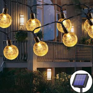 MEMKEY Solar String Lights Outdoor, 50 led 7m 8 Solar Modes Waterproof Outdoor/Indoor Lighting for Garden Trees Patio Christmas Wedding Party (Warm White)