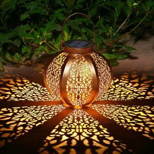 DEWDAT Large Solar Lantern Garden Decoration Outdoor Waterproof Solar Light Patio Decorative Metal Patio Lamp for Lawn Patio Party Decorations
