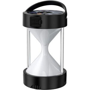 TLILY LED Camping Lantern Rechargeable,Solar Camping Lights, IPX45 Waterproof, 4 Light Mode for camping hiking,black