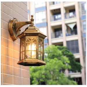 TONCHEAN Led Outdoor Floor Lamp Waterproof Wall Light Outdoor Garden Patio Driveway Garage Bronze E27 (Bulb Not Included)