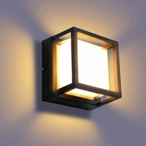 HOOPZI Led Outdoor Wall Light 12W IP66 Waterproof Wall Light Lamp Modern Exterior Light for Yard Garden Pillar Terrace Close Wall Pathway Patio Villa