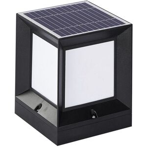 TLILY Led Solar Column Headlight Powered Pillar Lamp Outdoor Waterproof Wall Light for Courtyard Landscape Garden 20CM