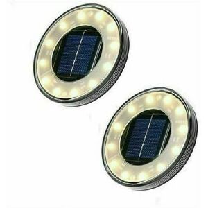 DEWDAT Led Solar Ground Light 2 Pack Motion Sensor Waterproof IP68 Outdoor Light Street Light Buried Light for Pathway Garden Patio Yard Lawn