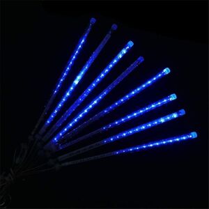 READCLY Led Solar Meteor Shower Rain Lights Holiday String Lights Waterproof Garden Light 8 Tubes 144 led Christmas Wedding Decoration
