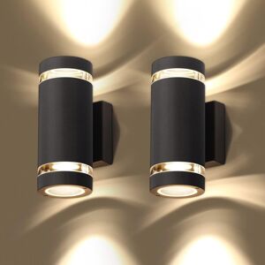 TONCHEAN Led Wall LightLED Outdoor Wall Light, IP65 Waterproof Exterior Lamp Fixture, Modern Wall Lighting 3000K Aluminum for Garden Garage Terrace Patio