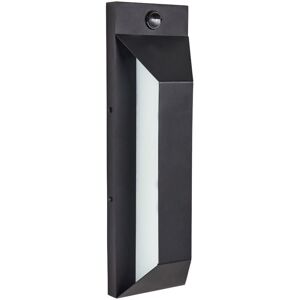 Beliani - Modern Outdoor led Wall Light Lamp Sconce Metal Iron Glass Matte with Motion Sensor Black Mawza