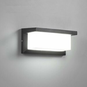 Hoopzi - Modern Outdoor Wall Light led 12W Waterproof IP65 Anthracite Aluminum Lighting Decoration Light For Courtyard Garden Terrace Near Wall