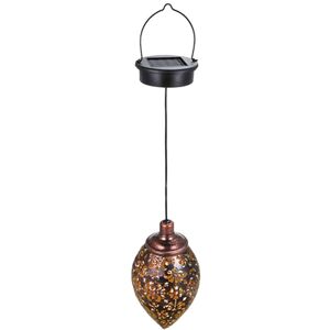 TLILY Outdoor Solar Lantern Hanging Lanterns Hollow Lights Waterproof Garden Patio Party Decor