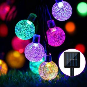 HOOPZI Outdoor Solar Light Garland Outdoor Solar Lamp Crystal Balls Waterproof 8 Modes Indoor Light for Garden Terrace Trees Wedding Party [Energy Class