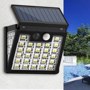 GOTRAYS Outdoor Solar Light with LED Motion Sensor 3 Lighting Modes Solar Fence Light Ip65 Waterproof Solar Patio Light, Solar Patio Light, Solar Garden