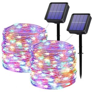 BEIJIYI Outdoor Solar String Lights, 12m, 100 LED Solar String Lights, 8 Modes, Waterproof Copper Wire Decorative Lights for Garden, Wedding, Party, Patio,