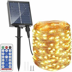 FLITI Outdoor Solar String Lights 30m 300 led Remote Control with 8 Lighting Modes Waterproof Solar String Lights for Garden Patio Balcony Yard Christmas