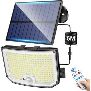SJQKA Solar Wall Light Outdoor, 238 LED, 3 Modes, Remote Control, Solar Security Light, Outdoor Motion Sensor, 270°, IP65, 2200 mAh, 1 Piece