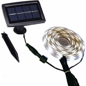 HOOPZI Outdoor waterproof solar light strip, automatic on / off, 2 modes, flexible and cutting table, self-adhesive, 5 m 150 LEDs light strip window
