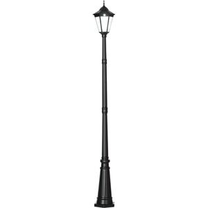 Outsunny - 2.4m Garden Lamp Post Light led Solar Powered Patio Path Lighting Lamp