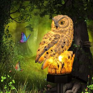 BEIJIYI Owl Solar Lights for Outdoor and Garden - Waterproof LED Owl Lawn Lamp - Creative Night Light for Patio, Yard, Party Decoration