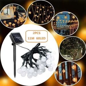 YMYNY Pack 11m 60 led Solar Lights, 60 led Solar Lights Outdoor, 8 Modes, Suitable for Garden, Christmas, Wedding, Party Blu Ray mumu