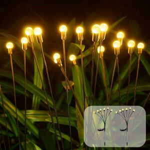 Mumu - Pack of 6 led Solar Garden Light, Firefly Solar Garden Lights Outdoor Decorative Solar Lamps
