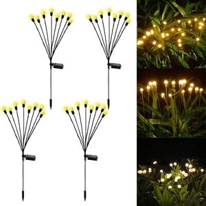 TINOR Pcs Decorative Solar Garden Lights, 8 led Outdoor Solar Firefly Lights, Solar Charging, Garden Decoration, Waterproof Lights for Patio, Lawn and