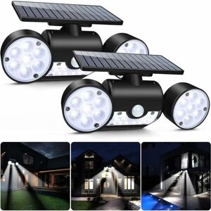 ZVD Powerful Outdoor Solar Light - 30 led Security Light with Motion Sensor, Wireless, IP65 Waterproof, Large Solar Panel for Garden, Patio, Garage Door
