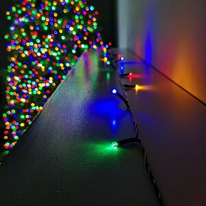 600 LED 60m Premier Christmas Outdoor 8 Function Battery Timer Lights Multicoloured