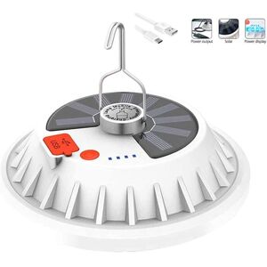 SJQKA Rechargeable Camping Lights with Remote Control, Outdoor Tent Lamp, Solar Lantern Lights, 5 Modes, Ultra Bright LED Lamp, Waterproof Lighting for
