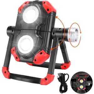 Tinor - Rechargeable led Floodlight Outdoor Portable and Flexible Work Light 360° Rotation with Rechargeable Battery Equipped with 5 Modes Lantern