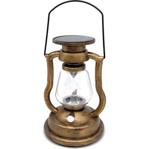 TLILY Retro Solar Hanging Candle Light LEDs Oil Lamp Flickering Flameless Lantern Outdoor Garden Yard Lighting-Gold