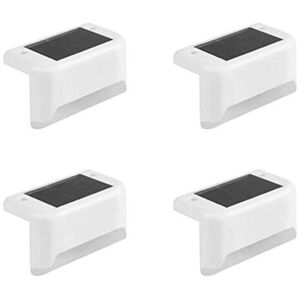 Longziming - Set of 4 Solar led Path Lights Outdoor Garden Fence Wall Lawn Landscape Staircase Night Light Lamp