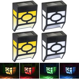 TINOR Solar Fence Lights Outdoor, led Wall Lights, Waterproof Outdoor Lighting for Deck, Patio, Front Door, Stairs, Landscape, Yard and Walkway (4 Pack,