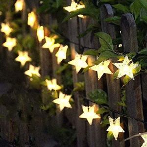 YMYNY Solar Garden Lights String, 23ft 50 led Star Fairy Lights Outdoor Solar Powered Star String Light Waterproof 8 Modes Decorative Light for Garden
