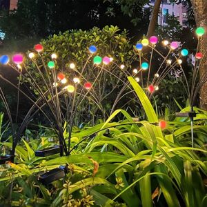LONGZIMING Solar Garden Lights, Swinging in the Wind, Waterproof Outdoor Solar Fireflies Lights, Color Changing rgb Light for Garden, Yard, Patio, Driveway,