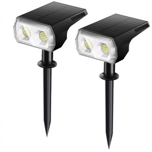 TONCHEAN Solar Lamp Solar Garden Lights Outdoor Spotlights, rgb Color Changing Solar Powered Landscape Spot Lights, IP65 Waterproof, Auto On/Off Outdoor Solar