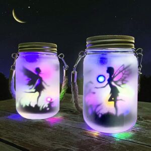 TINOR Solar Lantern, Mostof IP44 Waterproof Outdoor Mason Jar Solar Lamp for Patio Lawn Party Lights Garden Decoration (Colorful)