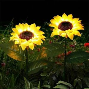 YMYNY Solar led Sunflower Light, Decorative Outdoor Light, Perfect for Garden, Patio, Lawn, Yard or Walkway mumu