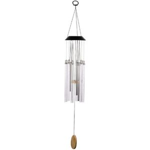 Tlily - Solar Led Wind Chime Light Various Colors Outdoor Waterproof Hanging Tube Pendant Lamp