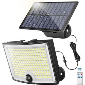 IKODM Solar Light Outdoor Motion Sensor【202 LED 3 Mode 210°Illumination IP65】 Solar Light Outdoor Outdoor LED Spotlight Outdoor LED Floodlight 1 Pack
