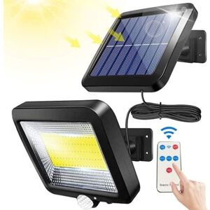 TINOR Solar Light Outdoor, Solar Light, with Remote Control, Waterproof Motion Sensor, 100 led Powerful Outdoor Solar Light Waterproof IPX65 for Garage,